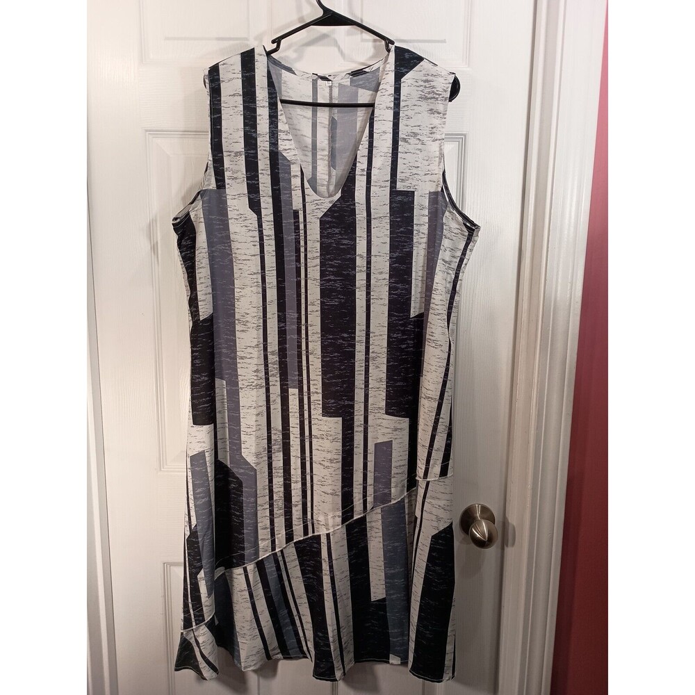 Unbranded Dress Size XL Blue Gray White Sleeveless See Measurement Photos